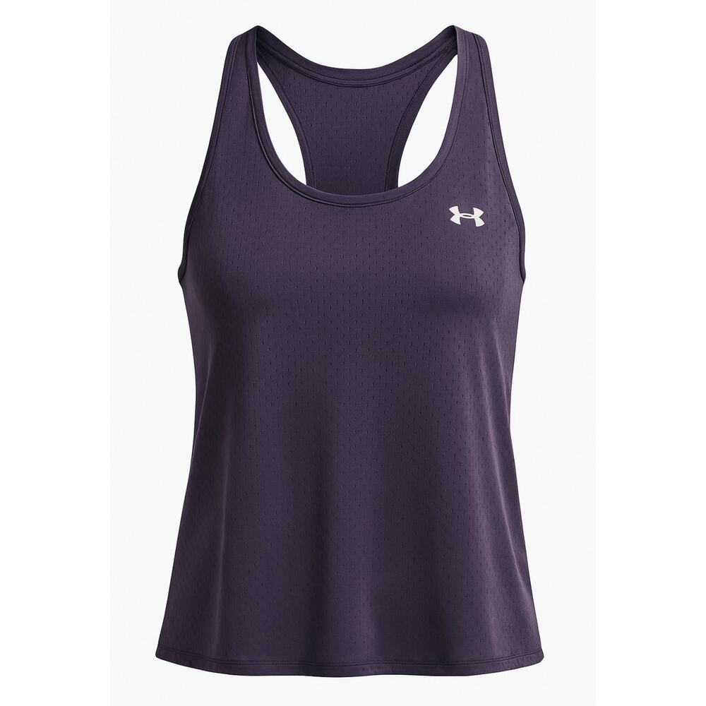 Under Armour HeatGear Racerback Tank Top Women’s Medium Purple Active Gym Wear